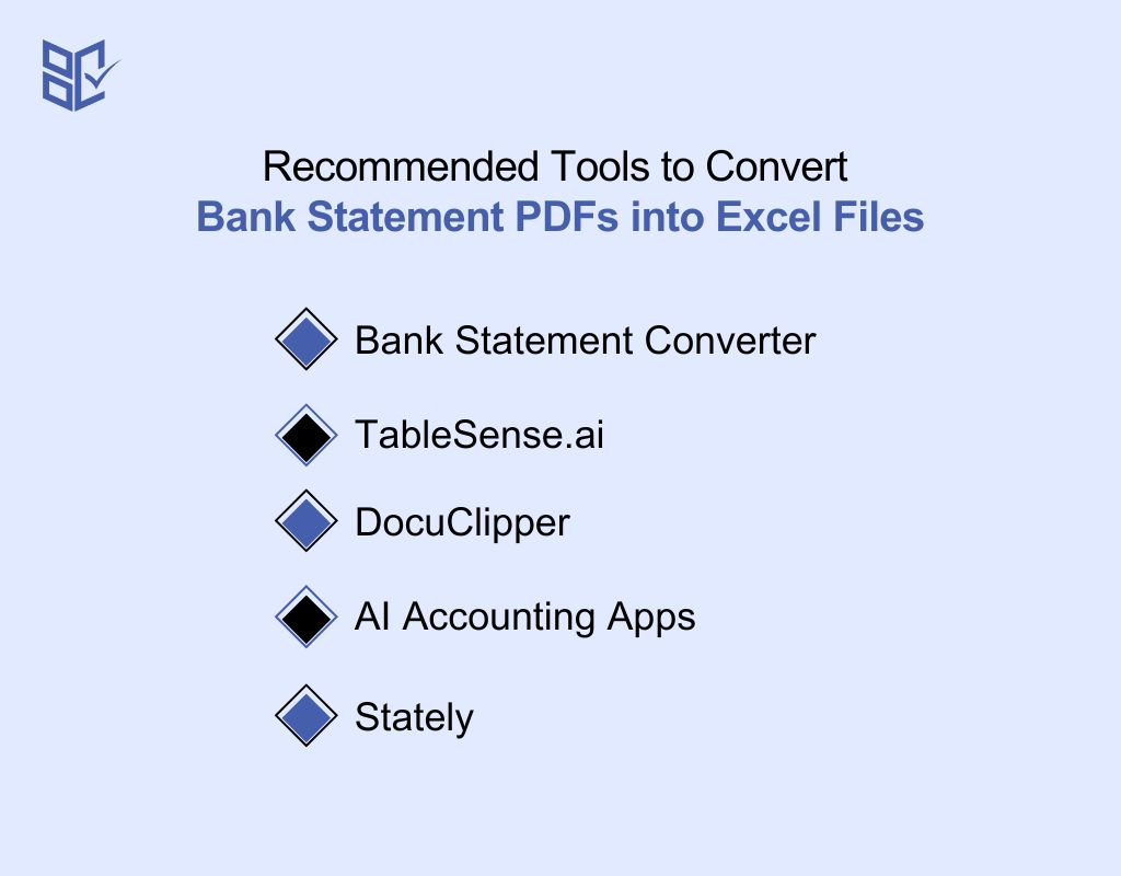 Recommended Tools to Convert Bank Statement PDFs into Excel Files 